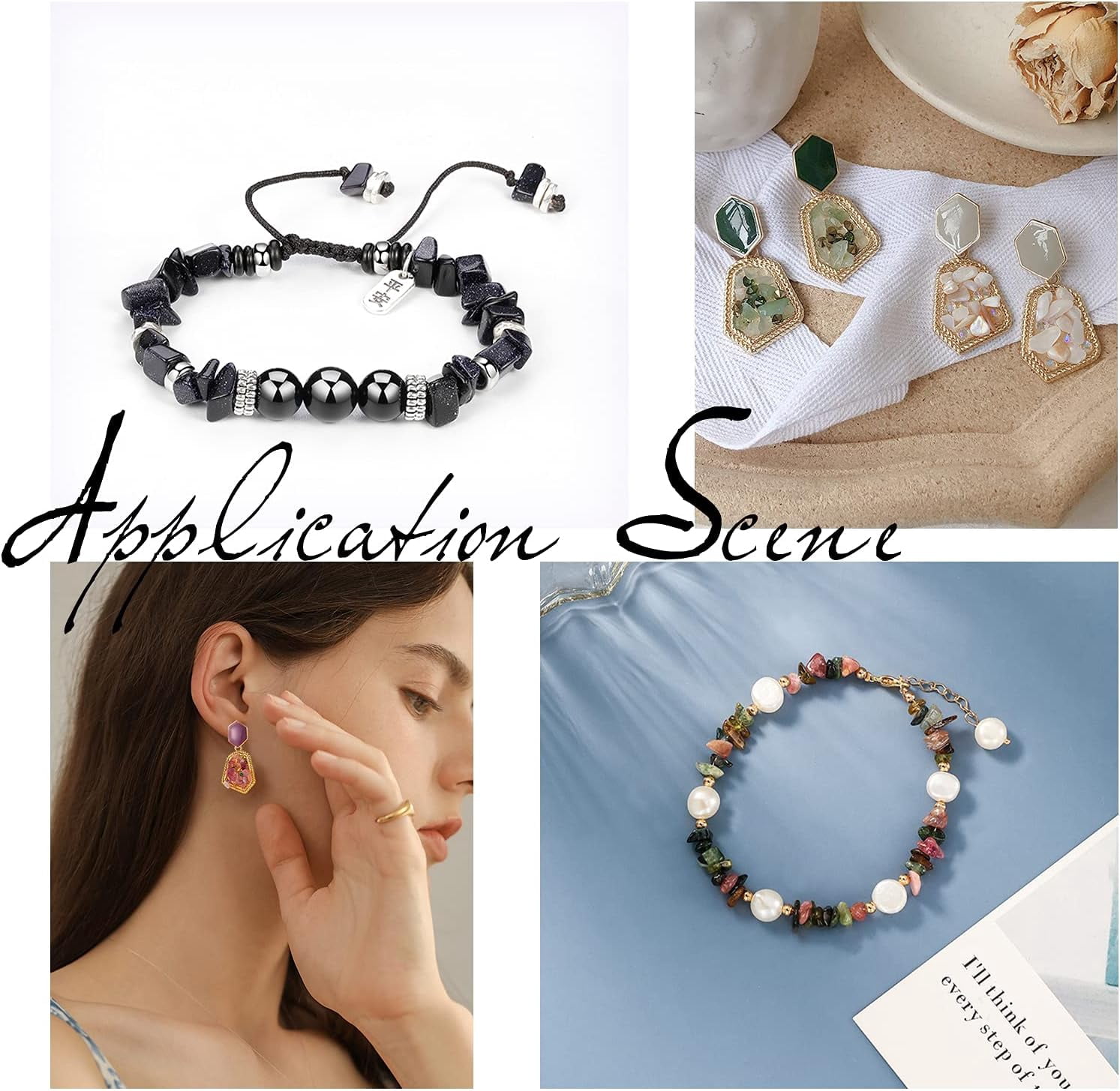 DIY Stretch Bracelets Making Kits Including 15 Colors Natural & Synthetic Gemstone Chip Beads and Flat Elastic Crystal String 5~8mm Hole: 1mm 375g/box