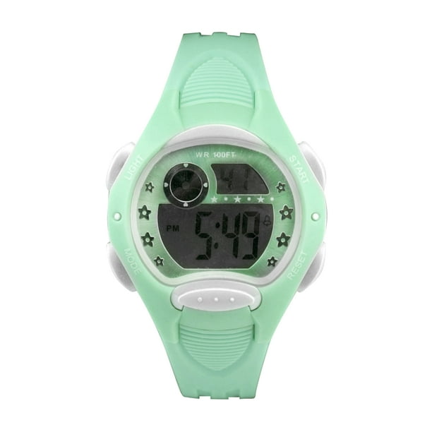 Women's Digital Sport watch in Mint Green