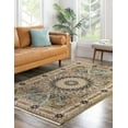 thumbnail image 3 of Rugs.com Rabia Collection Rug – 5' x 8' Green Low Rug Perfect For Bedrooms, Dining Rooms, Living Rooms, 3 of 9