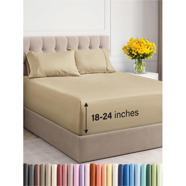 Sábanas CGK Unlimited Extra Deep Pocket King Beige