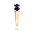 thumbnail image 3 of ANGARA Lab Grown 3 Ct Half Eternity 5 Stone Blue Sapphire Wedding Band for Women in 14K Yellow Gold (Size-5mm) | Anniversary, Jewelry Gift for Women | Lab-Grown Blue Sapphire Ring, 3 of 8
