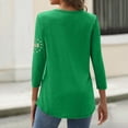 thumbnail image 3 of Women's T-Shirts America 250 Patriotic Flag Graphic Crew Neck 3/4 Sleeve Anniversary Top, 3 of 3