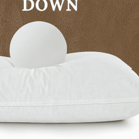 Goose Down Feather Pillows, Pillows Queen Size - Hotel Bed Pillows for S ping Soft and Supportive Pillows for Side and Back S pers - 1 Pack, Queen (20" x 28")