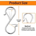 thumbnail image 4 of Minzimin 12/24 PCS S Hooks for Hanging with Safety Buckle, Metal S Shaped Hooks Fit for 0.5 Inch Rod Diamater, for Kitchen Utensil, Cups, Pots, Plants, Bags, Hats, 4 of 9