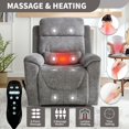 thumbnail image 2 of Sesslife Power Lift Recliner Chair for Elderly, Lift Chair Recliners with Massage and Heat, Reclining Mechanism Electric Sofa with 2 Cup Holders and Side Pockets for Living Room, Dark Gray, 2 of 8