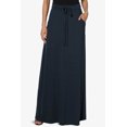thumbnail image 3 of TheMogan Women's PLUS Drawstring Waist Pocket Drapey Jersey A-Line Long Maxi Skirt, 3 of 7