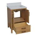 thumbnail image 2 of California 24" Bathroom Vanity with Blonde Veneer Cabinet and Matte White Top, 2 of 7