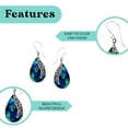 thumbnail image 5 of 925 Sterling Silver Abalone Shell Dangle Drop Elegant Earrings Costume Jewelry for Women Birthday Christmas Gifts for Women, 5 of 12