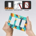 thumbnail image 4 of Pineapple Flowers Summer Switch Cover Decorative Wall Plate 3-Gang Screwless Standard Size, 4 of 5