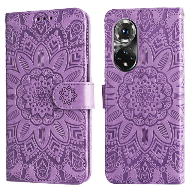 Funda tipo cartera GANGXUN para Huawei Nova 9 Pro , diseño girasol, cuero PU, soporte, cierre magnético, tarjetero