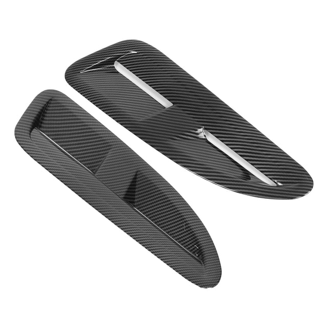 2 piezas de cubierta de salida de aire del capó de fibra de carbono de color para Jaguar XK8 XKR