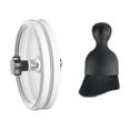 thumbnail image 1 of LP Vinyl Record Cleaner Clamp Vinyl Record Label Saver Protector Record Waterproof Cleaning Clip with Handle White, 1 of 8