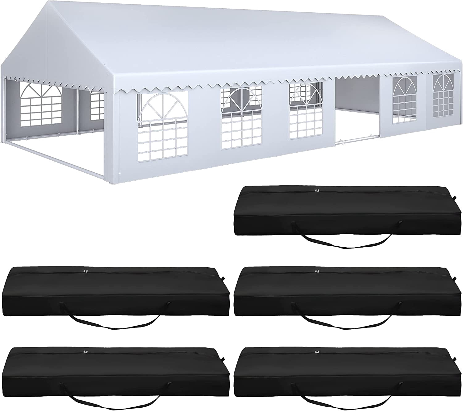 YITAHOME 20x40FT Heavy Duty Party PVC White Tent Wedding Event Shelters