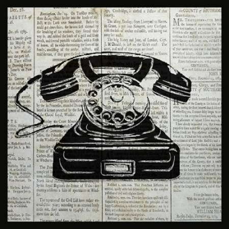 Posterazzi VINTAGE TELEPHONE Canvas Art - Piper Ballantyne (24 x 24)