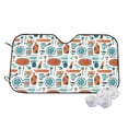 thumbnail image 2 of Lsque Cute Tableware Car Windshield Sun Shade | Accordion Folding Style Auto Shade for Car Truck SUV Van | Blocks UV Rays Sun Visor Protector | Medium, 2 of 7