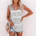 thumbnail image 2 of Camiseta sin mangas estampada sin mangas con estampado tie-dye para mujer, gris claro, S Sweethay AP002428-09, 2 of 5