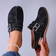 thumbnail image 3 of Rokment Women's Orthopedic Clogs Platform Wedge Slippers Sandals with Arch Support Comfortable Closed Toe Chunky High Heels Mules Casual Backless Slides Shoes Black Size 6, 3 of 9