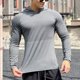 thumbnail image 4 of pstuiky camisas de manga larga para hombre, Sudadera con capucha fina de manga larga para hombre, para fitness, exteriores, correr, otoño, transpirable y de secado rápido l, 4 of 5