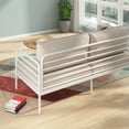 thumbnail image 2 of Zinus Ellen Modern Metal Indoor Loveseat, 2-Seater, White, 2 of 14