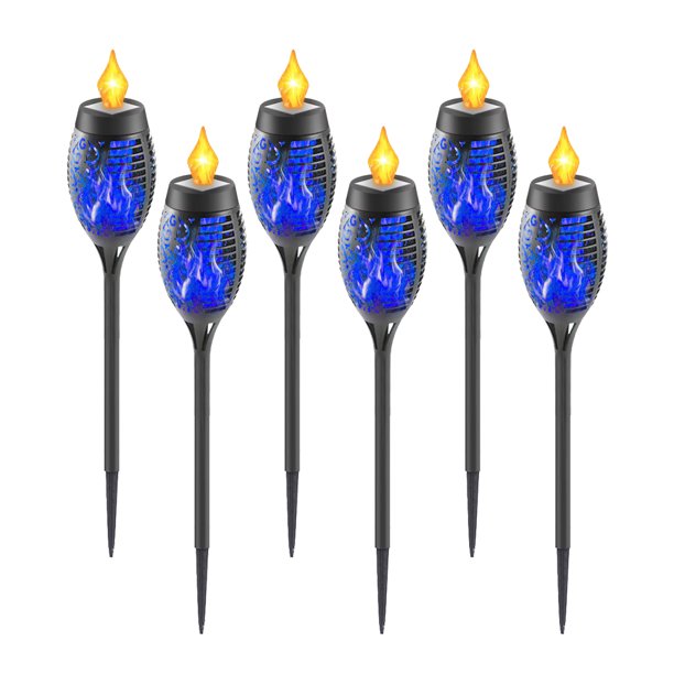 Luz Decorativa Luz decorativa solar Encendido/apagado automático IP65 Luz de jardín impermeable Llama parpadeante