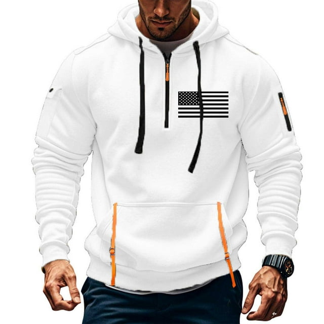 Sudadera con capucha para hombre, informal, con estampado, deportiva, de manga larga, blusa de poliéster
