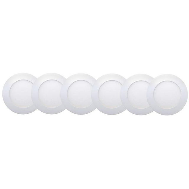 Xtricity - Set of 6 LED Recessed Lights, 4 '' Diameter, Dimmable, 10W, 5000K Daylight