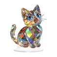 thumbnail image 1 of Estatua de gatos en miniatura Figura decorativa Craft lindo acrílico Ornamento de escultura moderna para la oficina de la oficina del festival Fiesta, 1 of 8