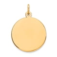 thumbnail image 2 of 14k Rose Gold Solid Plain .035 Gauge Circular Engraveable Disc Charm Pendant, 2 of 3