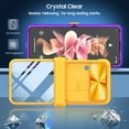thumbnail image 2 of SOATUTO for Samsung Galaxy Z Fold 4 Case Built in Slide Camera Cover Premium Clear Heavy Duty Shockproof Coverage Protective Case Cover for Samsung Galaxy Z Fold 4 5G 2022 - Yellow+Purple, 2 of 6