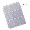 thumbnail image 4 of 20 Pieces Transparent Album Pages Double-sided Multifunction Storage Collection 9 Pockets Gaming Card Sleeves 3-Ring Cards Holder Sheets Binder, 4 of 9