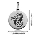 thumbnail image 2 of Stainless Steel Tribal Virgo Zodiac (Maiden) Round Medallion Keychain Circle Ring, 2 of 2