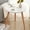 White, variant on White Foldable Wooden Small Round Table 16.5" - Tool-Free Assembly, Triangular Base, Lightweight for Bedroom, Balcony & Apartment Use