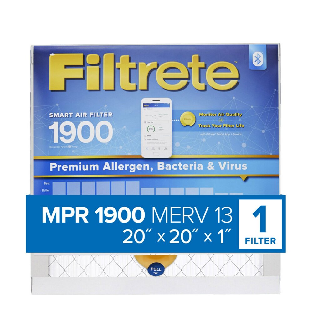 Filtrete Smart 20 x 20 x 1 inch Premium Allergen, Bacteria & Virus HVAC