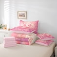 thumbnail image 6 of Feelyou Magic Pink Axolotl Twin Bedding Sets 7pcs, Cherry Blossoms Flower Comforter Set, 6 of 8