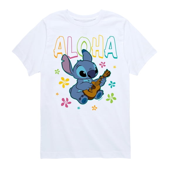 Lilo & Stitch - Aloha Stitch - Youth Boys Short Sleeve Graphic T-Shirt