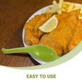 thumbnail image 4 of EeaseCA 3pcs Imitation Ceramic Long Handle Spoons Hook Style Soup Spoon Tableware Anti-slip Porridge Spoon Kitchen Utensil for Home Kitchen (Green), 4 of 8