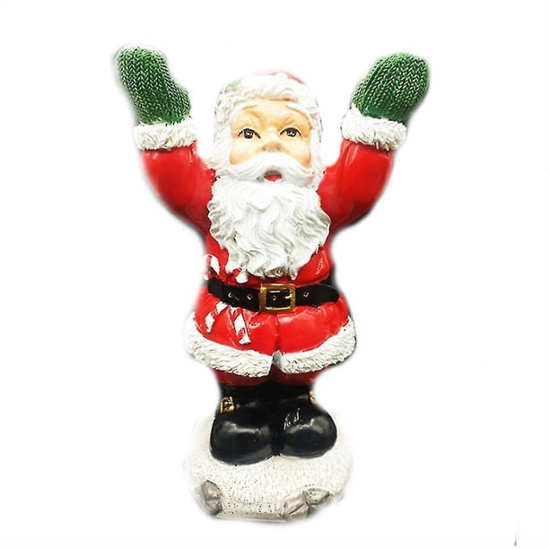 Adornos de estatuilla con soporte para golosinas de muñeco de nieve de Navidad de resina para cena de Navidad