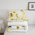thumbnail image 5 of Erosebridal Elegant Bee King Size Comforter Sets,Graceful Flower Comforters King Size,White Yellow,Polkadot Reversible,3-Piece,1 Comforter and 2 Pillowcases, 5 of 7