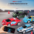 thumbnail image 3 of 1:58 Mini Drift RC Car, 2.4G Remote Control and APP Dual Control Micro Remote Control Drift Car with Portable Cola Can Package, LED Lights Racing Vehicle Toy for Adults, 3 of 9