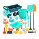 thumbnail image 1 of Bewildely Juguetes de arena seguros y no tóxicos para niños, variedad para juegos familiares en la playa, juegos acuáticos de verano, nieve, Juegos de césped Carro de seis ruedas Con Pala, 1 of 6