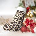 thumbnail image 6 of Flannel Christmas Stocking 17.7×11×7in Soft And Light Touch Good Socks Splicing Design Can Be Used For Hanging Leopard_2, 6 of 8