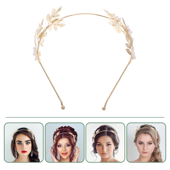 Raindrops Hair Jewellery Bridal Headpiece Golden Alloy 1Set