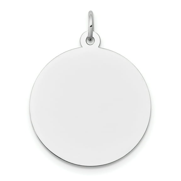 Beautiful 14K White Gold Round Disc Charm