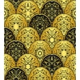 thumbnail image 3 of Mandala Duvet Cover Set, Overlapping Round Shapes Scale Retro Revival Fashion with Art Elements, Decorative 3 Piece Bedding Set with 2 Pillow Shams, King Size, Yellow and Black, by Ambesonne, 3 of 3
