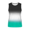 thumbnail image 4 of Uootdi Women's Activewear Gradient Color Back Split Sleeveless Solid Tops Gym Training Style Soft Stretchy Slim Fit Shirts Gift, 4 of 6