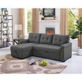 thumbnail image 2 of Infini Reversible Fabric Sleeper Storage Sectional in Dark Gray, 2 of 3