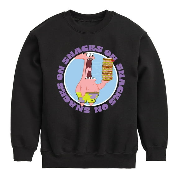 SpongeBob SquarePants - Patrick Snacks On Snacks - Toddler & Youth Crewneck Fleece Sweatshirt
