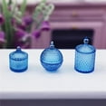 thumbnail image 3 of Clearance Storage Containers under $5 Miniature Glass Candy Jar Set For Dollhouse Decor 1:6 Blue, 3 of 8