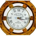 thumbnail image 6 of Nagina International Nautical Handcrafted Wooden Premium Wall Decor Wooden Clock Ship Wheels | Pirate's Accent | Maritime Decorative Time's Clock (18 Inches, Clock Size - 6 Inches), 6 of 6