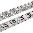 thumbnail image 2 of Zinc alloy Cross Bracelet for Men,Magnetic Therapy Bracelet with Magnets - with Double Row 4 Elements Magnets, 2 of 5